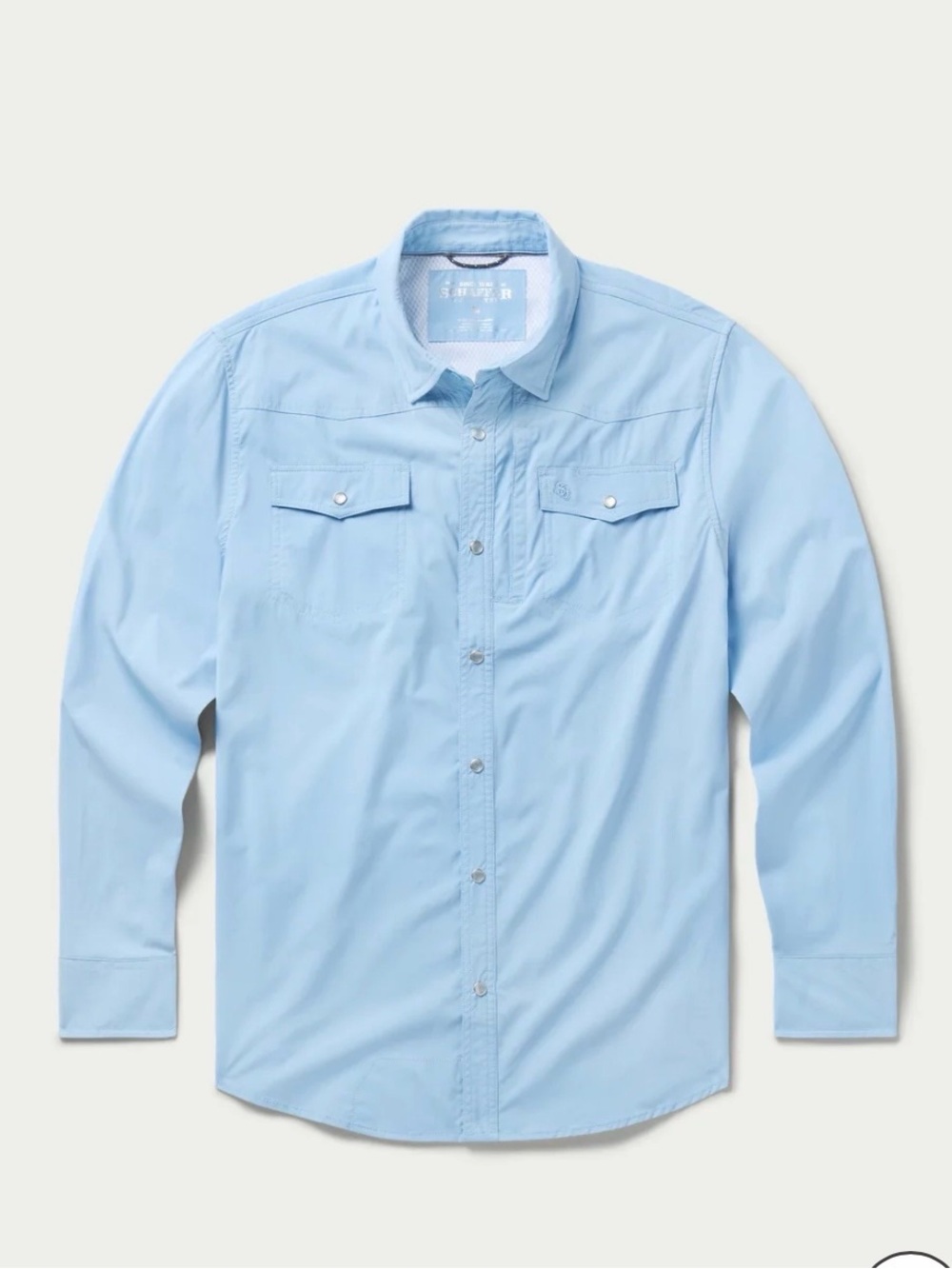 Rangetek Sky Blue Western Guide Snap Shirt Size L